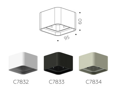 Корпус накладной для насадок с размером 70*70мм 1*GU5.3, AMBRELLA LIGHT, C7834