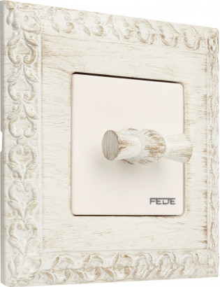 Fede Выключатель 1-клавишный, цвет White Decape, серия San Sebastian