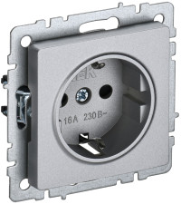 BRITE Роз. с з/к без з/ш 16А РС11-1-0-БрА алюм. IEK, BR-R11-16-K47