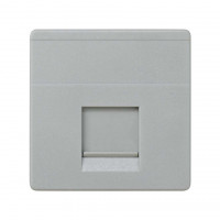 Simon S27 Адаптер на 1хRJ45(12) 75528-, 75540-, 75541-, 75544-39, широкий, шторки, серый, 27087-37