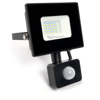 Прожектор светодиодный с датчиком движения 30W 6400K 230V черный IP44, LL-907, Feron 29557