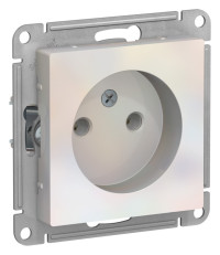 ATN000441 - ATLASDESIGN РОЗЕТКА без заземления без шторок, 16А, механизм, ЖЕМЧУГ, Systeme Electric