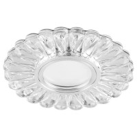 Светильник потолочный встраиваемый со светодиодной подсветкой 15LED*2835 SMD 4000K, MR16 50W G5.3, белый, хром, CD901 с драйвером в комплекте, Feron 28844