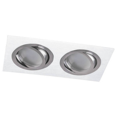 Светильник потолочный встраиваемый, MR16 G5.3, белый-хром, DL2802, Feron 32640