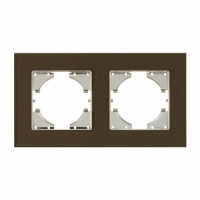 С1120-033 GUSI UGRA РАМКА 2-местная, стекло, цвет коричневый., С1120-033