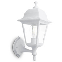Светильник садово-парковый, 60W 230V E27 белый, НБУ 04-60-001, 32267 (на стену вверх), Feron 32267