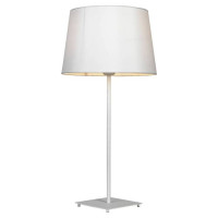 LUSSOLE MILTON Настольная лампа, цвет основания - белый, плафон - ткань (цвет - белый), 1x60W E27, LSP-0521