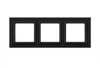 Рамка 3-поста; термопласт; черный матовый; Eco Deco, EPD483SWM