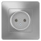 BLANCA С/У РОЗЕТКА без заземления без шторок 16А, 250В, АЛЮМИНИЙ