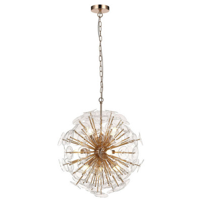 LUSSOLE SHELBY Люстры подвесные, цвет основания - , плафон - стекло (цвет - прозрачный), 12x40W E14, GRLSP-8385