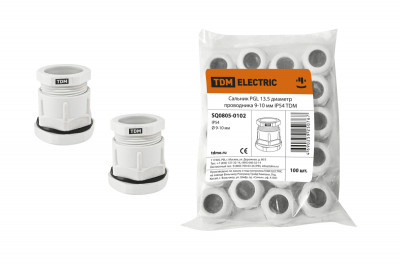 Сальник PGL 13.5 диаметр проводника 9-10 мм IP54 TDM Electric, SQ0805-0102