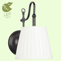 LUSSOLE MILAZZO Бра, цвет основания - коричневый, плафон - ткань (цвет - белый), 1x6W E14, GRLSL-2901-01