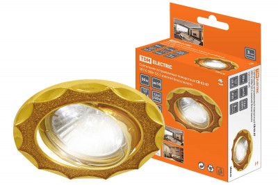 Светильник встраиваемый поворотный СВ 02-07 MR16 50Вт G5.3 золотой блеск/золото TDM Electric, SQ0359-0040