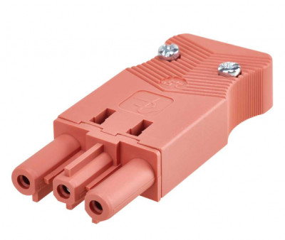 Simon Connect Красный Разъем Quick Connection "мама" на кабель, 2P+E, винт.соединение, CR0003-6