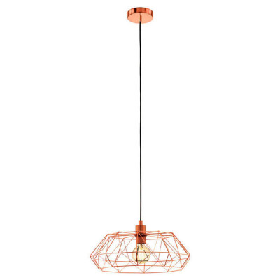 Eglo 49488 Подвес CARLTON 2, 1x60W (E27), ?455, H1100, сталь, медный, черный кабель