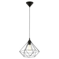 94188 Подвес TARBES, 1x60W (E27), ?325, H1100, сталь, пластик, черный