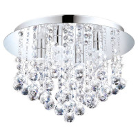 Eglo 94878 Светодиод. потолочный светильник ALMONTE, 4х2,5W (G9), ?350, H230, IP44, сталь, хром/стекло, х