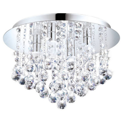 Eglo 94878 Светодиод. потолочный светильник ALMONTE, 4х2,5W (G9), ?350, H230, IP44, сталь, хром/стекло, х