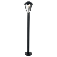 Arte Lamp HENRY, Уличный светильник, цвет арматуры - черный, цвет плафона/декора - прозрачный, 1x10W LED, A1661PA-1BK