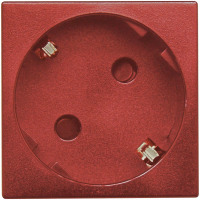 Donel Розетка 2К+З нем.ст., 45 гр., с з/ш, крас. матовая (45х45мм), серия (тип) DF6, DF6D1RM