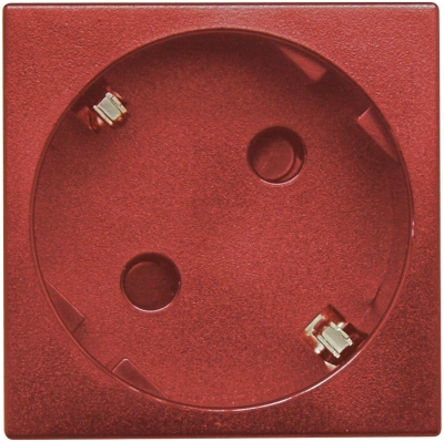 Donel Розетка 2К+З нем.ст., 45 гр., с з/ш, крас. матовая (45х45мм), серия (тип) DF6, DF6D1RM