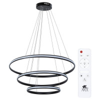 Arte Lamp MERIDIANA, Светильник подвесной, цвет арматуры - черный, цвет плафона/декора - белый, 1x145W LED, A2198SP-3BK