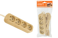 Удлинитель бытовой У04 4 гнезда, 5метров,2П+3, ПВС 3х1мм2 "Эко" (сосна) 16А/250В TDM Electric, SQ1303-2012 Удлинитель бытовой У04 4 гнезда, 5метров,2П+3, ПВС 3х1мм2 "Эко" (сосна) 16А/250В TDM Electric, SQ1303-2012