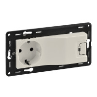 Legrand Valena IN'MATIC.Комбинированная розетка 2К+З 16А 250В/USB 1000мА.С лицевой панелью LIFE/ALLURE. Слоновая кость, 753210