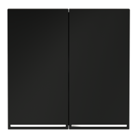 Клавиши для выключателя/переключателя двухклавишного с подсветкой, S70 (черный матовый), VLS000408