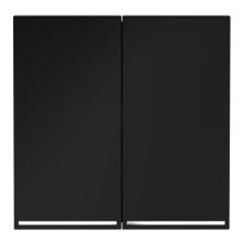 Клавиши для выключателя/переключателя двухклавишного с подсветкой, S70 (черный матовый), VLS000408 Клавиши для выключателя/переключателя двухклавишного с подсветкой, S70 (черный матовый), VLS000408