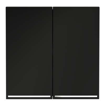 Клавиши для выключателя/переключателя двухклавишного с подсветкой, S70 (черный матовый), VLS000408