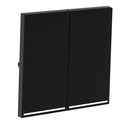 Клавиши для выключателя/переключателя двухклавишного с подсветкой, S70 (черный матовый), VLS000408