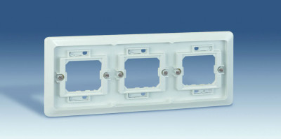 Simon Рамка 3-х местная, скрытая установка, S44A, серый, 4400630-035