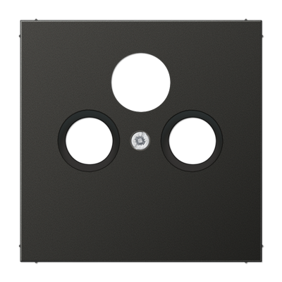 Крышка для SAT-TV-FM-розеток, фиксация винтом; металл; антрацит; Aluminium, AL2990SATAN