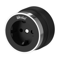Werkel W5871051/ Розетка с заземлением Vintage (черный матовый/хром), a055919