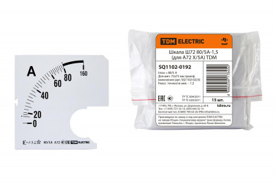 Шкала Ш72   80/5А-1,5 (для А72 Х/5А) TDM Electric, SQ1102-0192