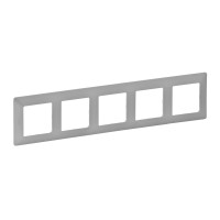 Legrand Valena LIFE.Рамка "Алюминий".5-постовая универсальная, 754135 Legrand Valena LIFE.Рамка "Алюминий".5-постовая универсальная, 754135