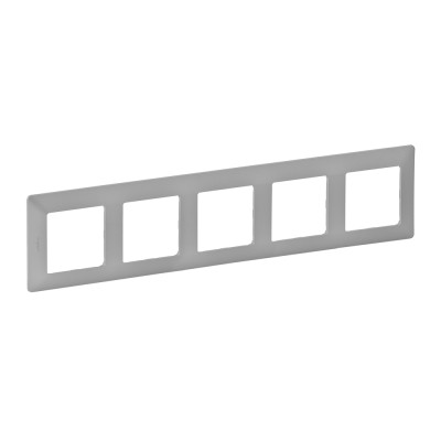 Legrand Valena LIFE.Рамка "Алюминий".5-постовая универсальная, 754135