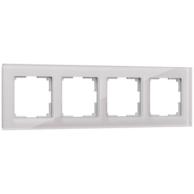 Werkel W0041117/ Рамка на 4 поста Favorit (дымчатый,стекло), a050897