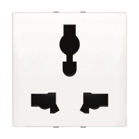 N2239 PL - Механизм розетки универсальной с заземлением (2P+E), 2M, 13А-15A / 127-230В, серия Zenit, цвет серебристый - 2CLA223900N1301