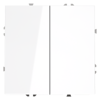 Проходной переключатель встраиваемый VOLTUM S70 двухклавишный 10А, (белый глянцевый), VLS020301