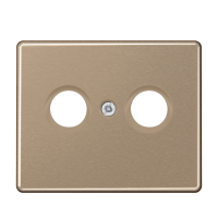 Крышка для TV-FM-розеток, фиксация винтом; металл; золотая бронза; SL500, SL561TVGB