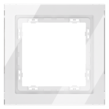 Рамка стеклянная VOLTUM S70 на 1 пост, (белый, стекло), VLS110101