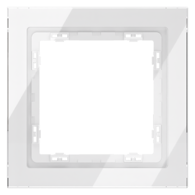 Рамка стеклянная VOLTUM S70 на 1 пост, (белый, стекло), VLS110101