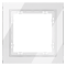 Рамка стеклянная VOLTUM S70 на 1 пост, (белый, стекло), VLS110101