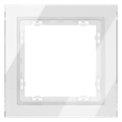Рамка стеклянная VOLTUM S70 на 1 пост, (белый, стекло), VLS110101