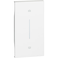 KW05M2 Bticino LIVING NOW. Лицевая панель для выключателей рольставень (горизонтальное размещение) 2 модуля.Цвет Белый., KW05M2