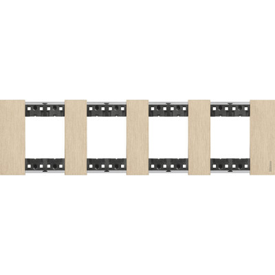 KA4802M4ZW Bticino LIVING NOW. Декоративная рамка 4 поста (2+2+2+2 модуля).Цвет "Золото", KA4802M4ZW