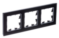 ATN361003 - ATLASDESIGN NATURE 3-постовая РАМКА, НАТУРАЛЬНОЕ СТЕКЛО, ЧЕРНЫЙ, Systeme Electric