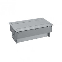 Simon 400 Двухсторонний врезной x12 розеточный блок, планка, 8x2P+E, 8xRJ45, Алюминий,, 47604040-133